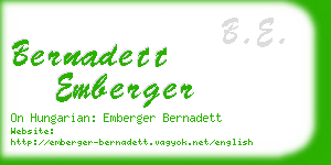 bernadett emberger business card